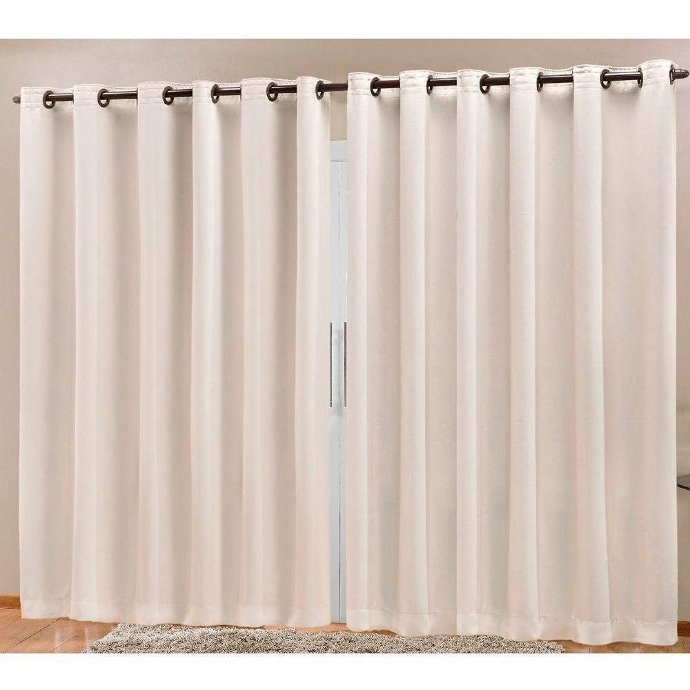 Cortina Blackout Tecido Prime 80% Corta Luz 4,00m X 2,70m 100% Poliéster - Bege - 2