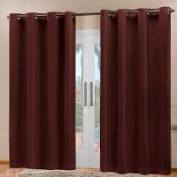 Cortina Blackout Tecido Prime 80% Corta Luz 2,70m X 2,30m 100% Poliéster - Marrom - 2