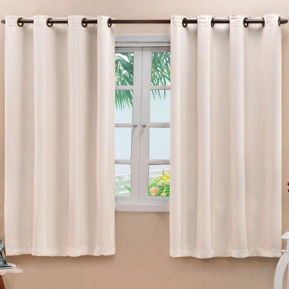 Cortina Blackout Tecido Prime 80% Corta Luz 2,00m X 1,30m 100% Poliéster - Bege - 2