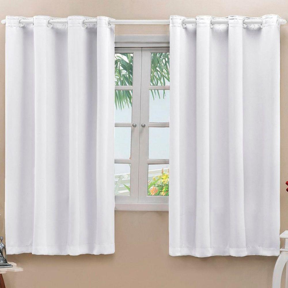 Cortina Blackout Tecido Prime 80% Corta Luz 2,70m X 1,60m 100% Poliéster - Branco Gelo - 2