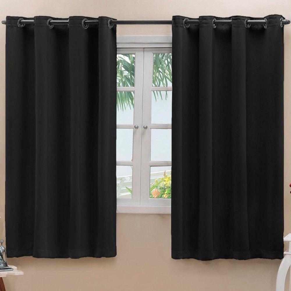 Cortina Blackout Tecido Prime 80% Corta Luz 2,00m X 1,30m 100% Poliéster - Preto - 2