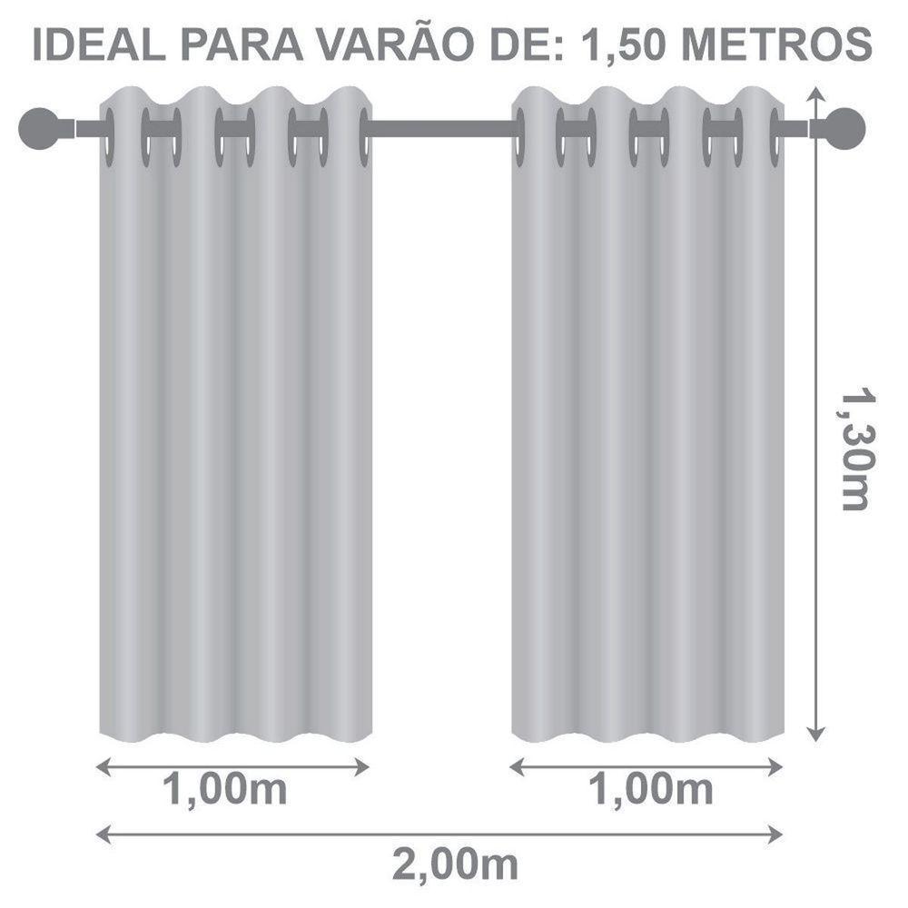 Cortina Blackout Tecido Prime 80% Corta Luz 2,00m X 1,30m 100% Poliéster - Marrom - 4