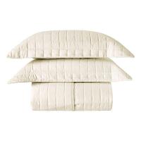 Kit Colcha Matelassê Percal 300 Fios Basic Casal 07 Peças 100% Poliéster - Marfim Jaquar - 2