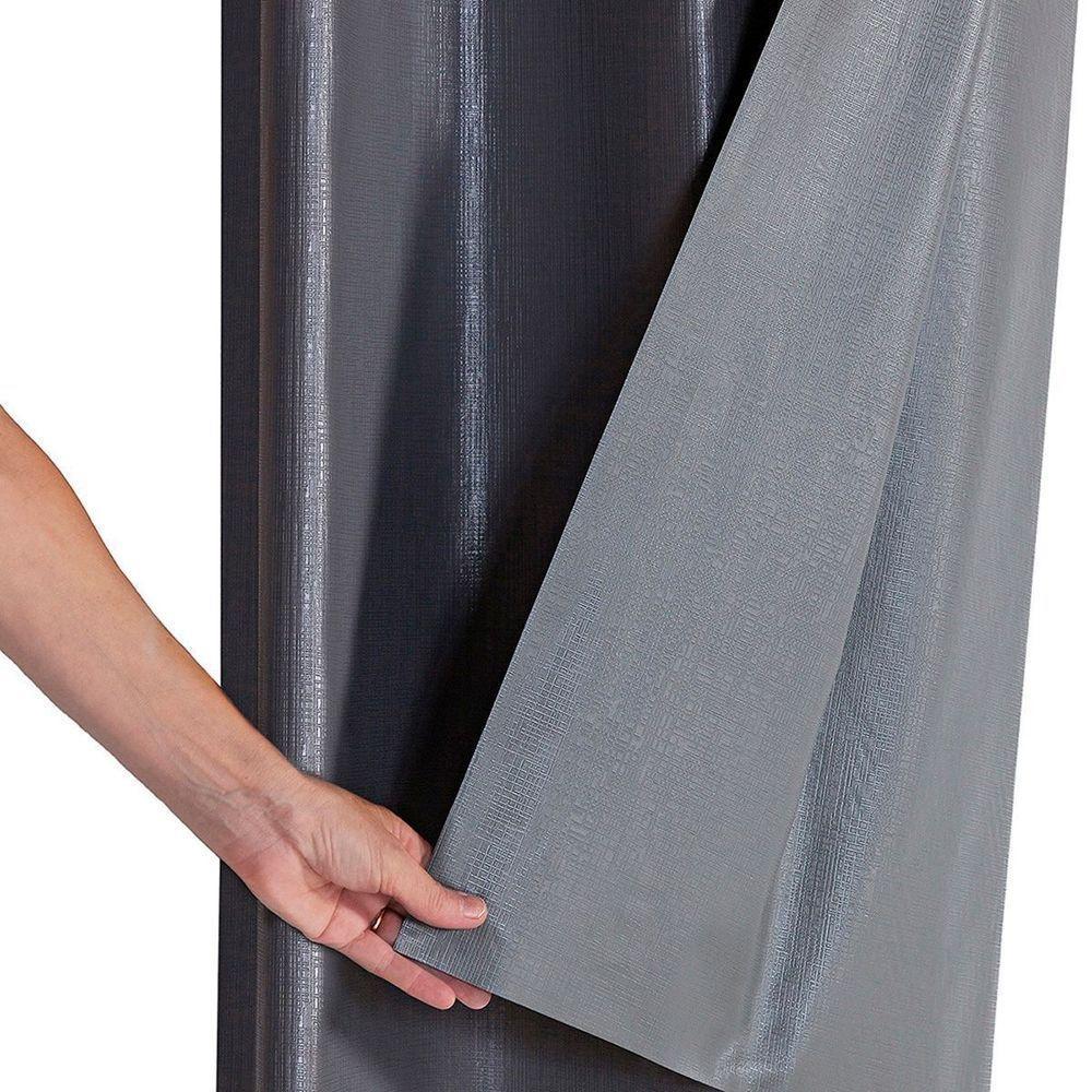 Cortina Blackout Pvc Cinza 2,20m X 1,30m 100% Policloreto De Vinila - Prata - 2