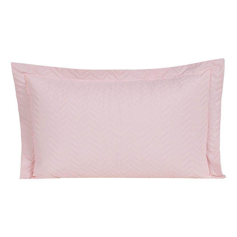 Porta Travesseiro Premier King Avulso 90cm X 50cm Hipercal 200 Fios 80% Algodão, 20% Poliéster - Rosa - 1