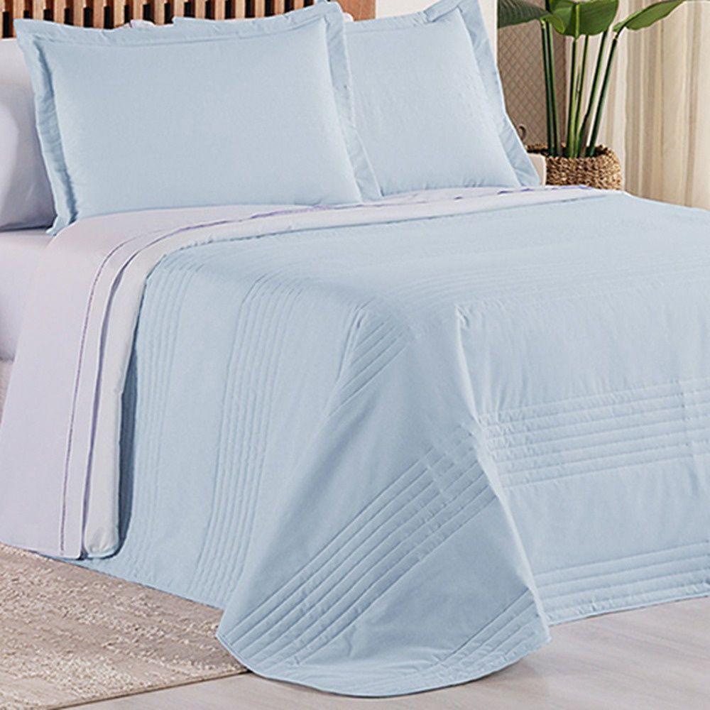 Kit Cobre Leito Premier Queen 3 Peças Hipercal 200 Fios 80% Algodão, 20% Poliéster - Azul - 2
