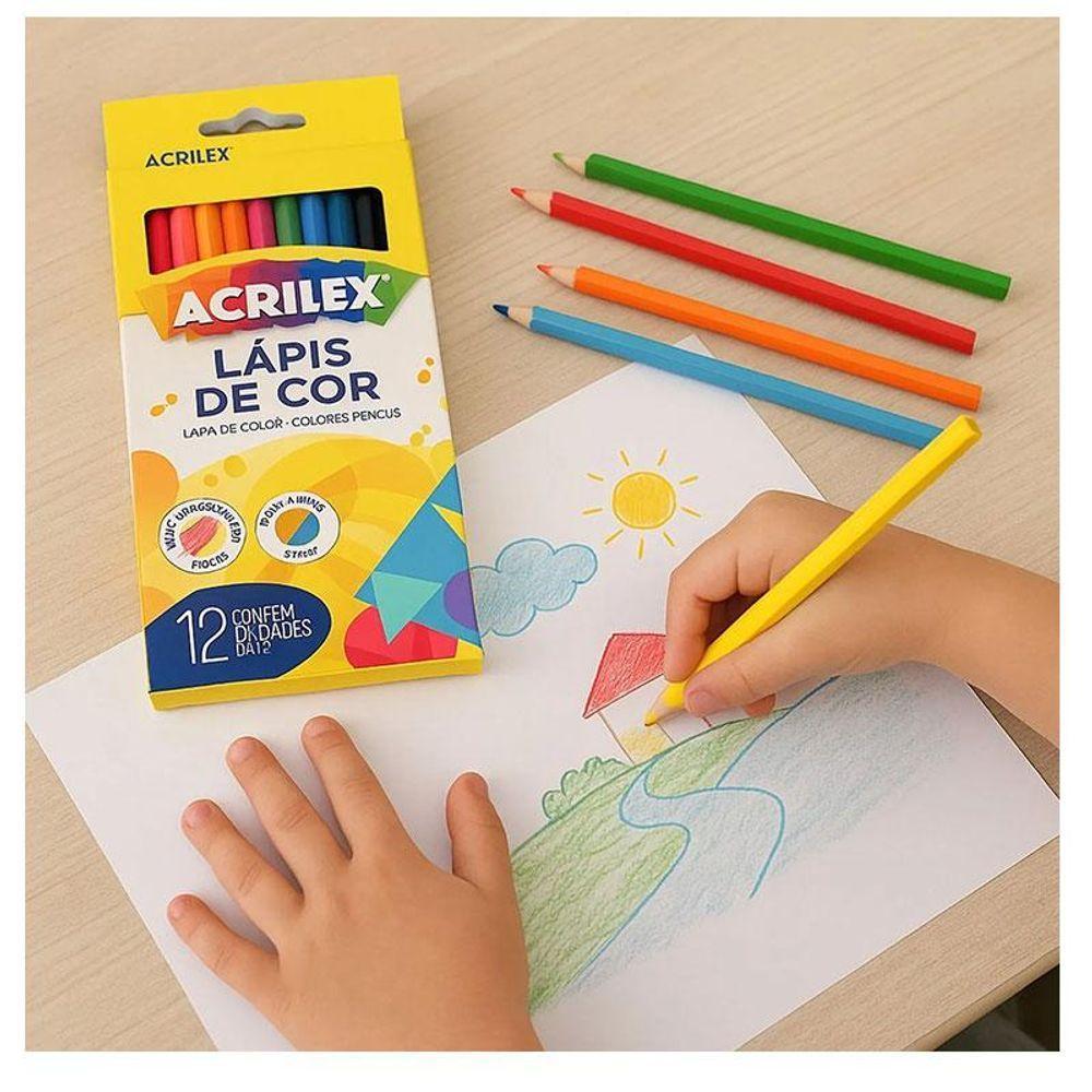 Lápis De Cor Sextavado 9692 12 Cores - Acrilex - 2