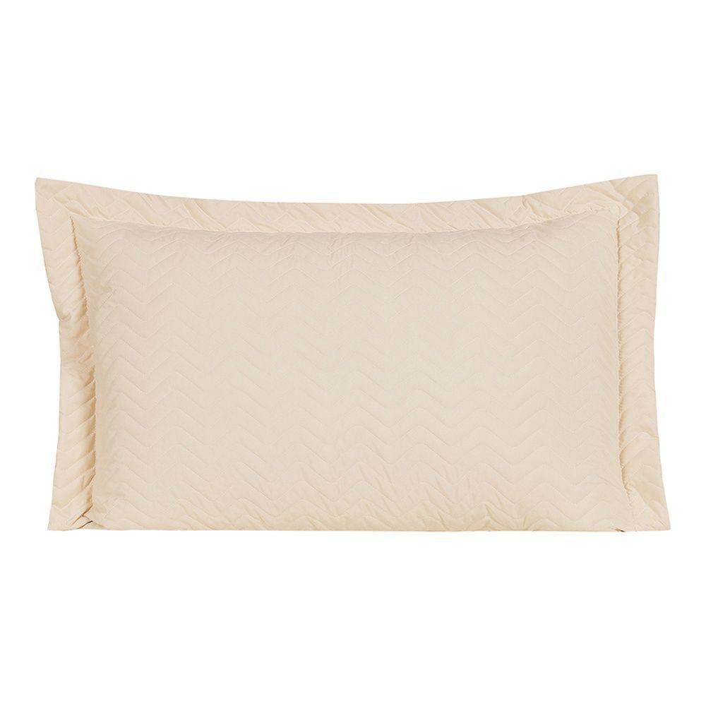 Porta Travesseiro Premier King Avulso 90cm X 50cm Hipercal 200 Fios 80% Algodão, 20% Poliéster - Bege - 1