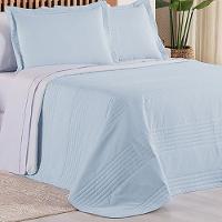 Kit Cobre Leito + Jogo De Cama Premier King 7 Peças Hipercal 200 Fios 80% Algodão, 20% Poliéster - Azul - 3