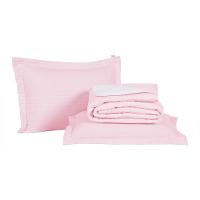 Kit Cobre Leito Premier Casal 3 Peças Hipercal 200 Fios 80% Algodão, 20% Poliéster - Rosa - 1