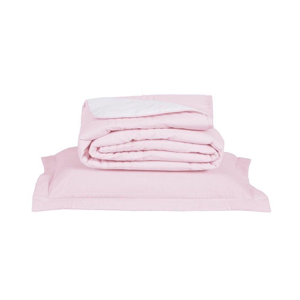 Kit Cobre Leito Premier Solteiro 2 Peças Hipercal 200 Fios 80% Algodão, 20% Poliéster - Rosa - 1