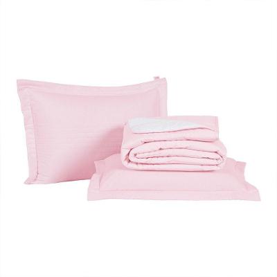 Kit Cobre Leito Premier Queen 3 Peças Hipercal 200 Fios 80% Algodão, 20% Poliéster - Rosa