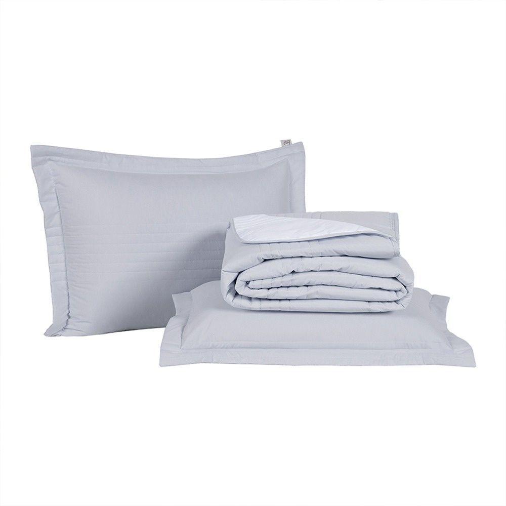 Kit Cobre Leito Premier Casal 3 Peças Hipercal 200 Fios 80% Algodão, 20% Poliéster - Cinza - 1