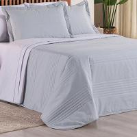 Kit Cobre Leito + Jogo De Cama Premier King 7 Peças Hipercal 200 Fios 80% Algodão, 20% Poliéster - Cinza - 3