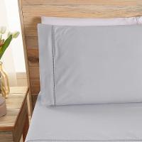 Kit Cobre Leito + Jogo De Cama Premier King 7 Peças Hipercal 200 Fios 80% Algodão, 20% Poliéster - Cinza - 8