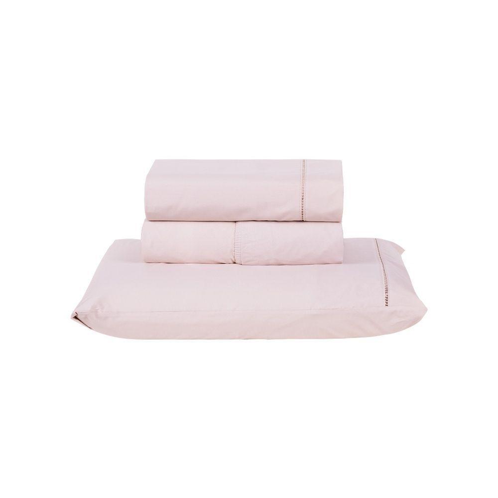 Jogo De Cama Premier Solteiro 03 Peças Hipercal 200 Fios 80% Algodão, 20% Poliéster - Rosa - 1