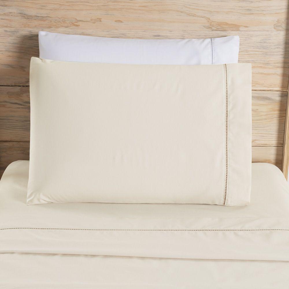 Jogo De Cama Premier Solteiro 02 Peças Hipercal 200 Fios 80% Algodão, 20% Poliéster - Palha - 3