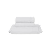 Kit Cobre Leito + Jogo De Cama Premier Solteiro 5 Peças Hipercal 200 Fios 80% Algodão, 20% Poliéster - Branco - 5