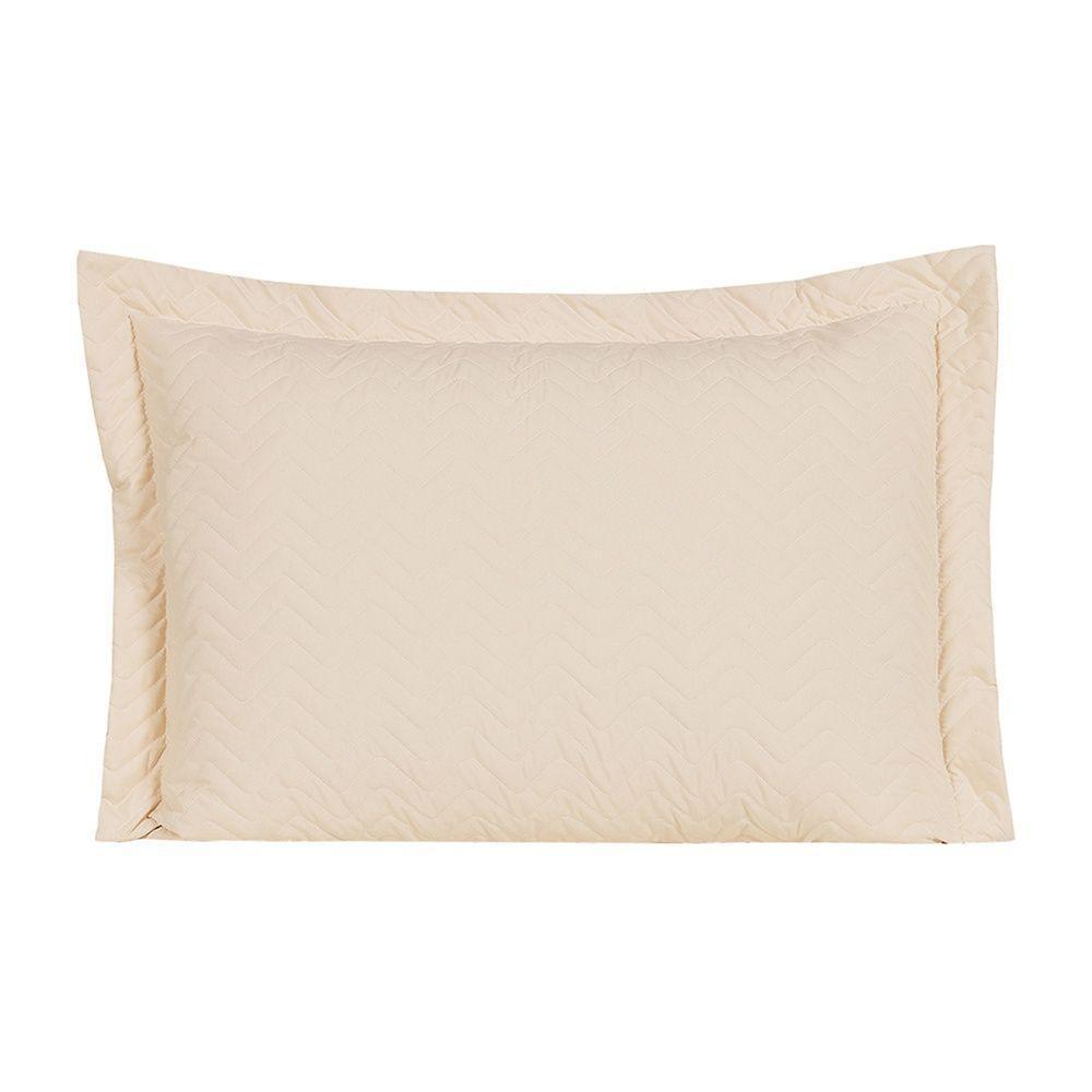 Porta Travesseiro Premier Avulso Hipercal 200 Fios 80% Algodão, 20% Poliéster - Bege - 1