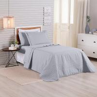 Kit Cobre Leito Premier Solteiro 2 Peças Hipercal 200 Fios 80% Algodão, 20% Poliéster - Cinza - 2