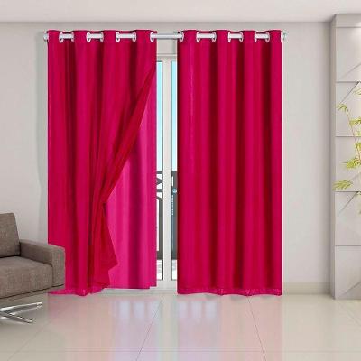 Cortina Blackout Voil Liso 2,80m X 2,30m Voil 100% Poliéster/forro 100% Pvc - Pink