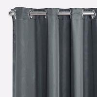 Cortina Tecido Blecaute Com Voil Liso 4,00m X 2,70m 100% Poliéster 100% Poliéster - Cinza - 3