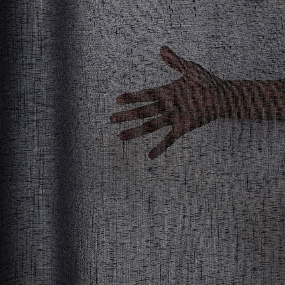 Cortina Voil Gaze De Linho 5,60m X 2,70m 100% Poliéster - Preto - 4