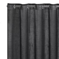 Cortina Voil Gaze De Linho 5,60m X 2,70m 100% Poliéster - Preto - 2