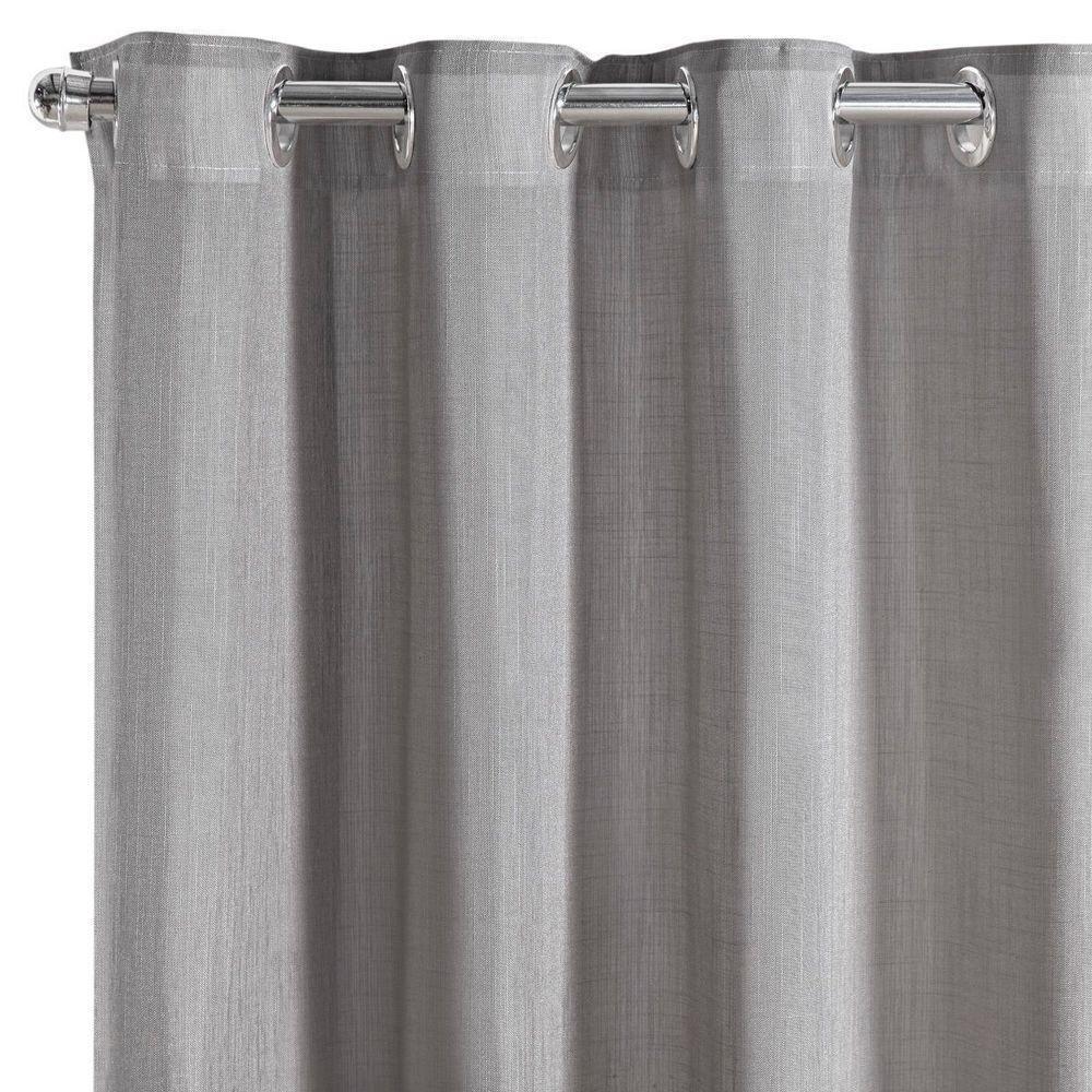 Cortina Voil Gaze De Linho 4,00m X 2,70m 100% Poliéster - Cinza - 3