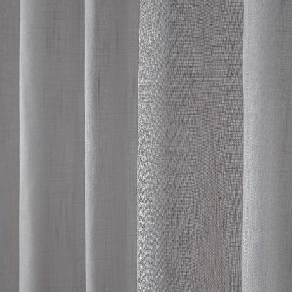 Cortina Voil Gaze De Linho 4,00m X 2,70m 100% Poliéster - Cinza - 4