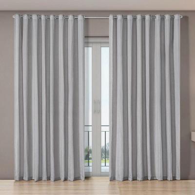 Cortina Voil Gaze De Linho 2,80m X 2,30m 100% Poliéster - Cinza