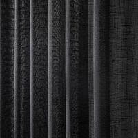 Cortina Voil Gaze De Linho 2,80m X 2,30m 100% Poliéster - Preto - 3