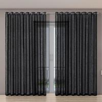 Cortina Voil Gaze De Linho 4,00m X 2,70m 100% Poliéster - Preto - 1
