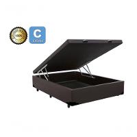 Cama Box Baú Casal 138 Bello Box -tecido Sintético Marrom - 2