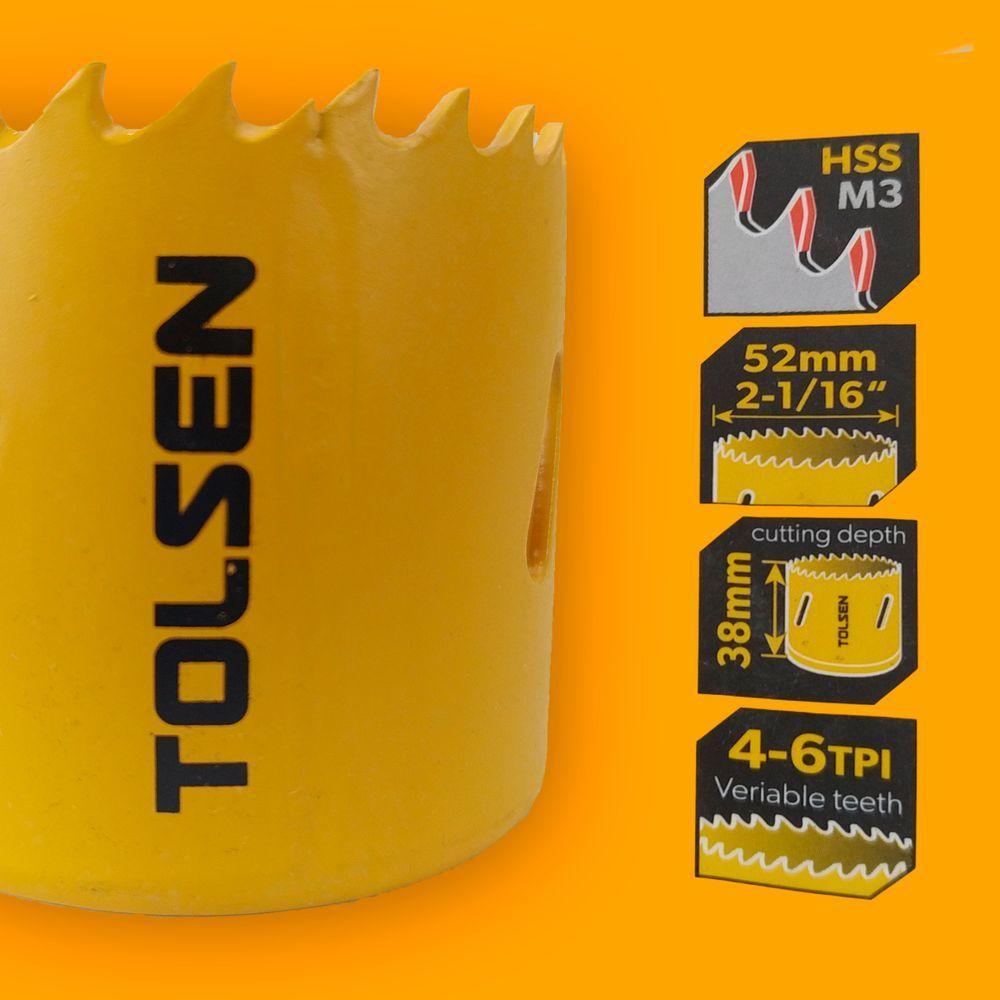Serra Copo Bimetal 52mm 2.1-16 Tolsen único - 5
