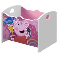 Baú Organizador Infantil Peppa Rosa Branco Acetinado - 3