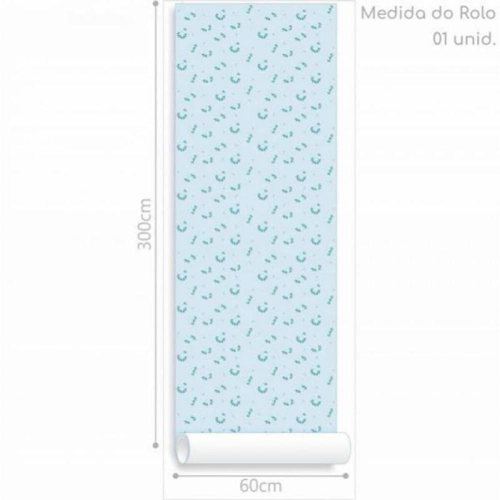 Papel De Parede Flor Azul - 3
