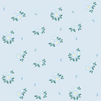 Papel De Parede Flor Azul