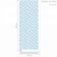 Papel De Parede Flor Azul - 3