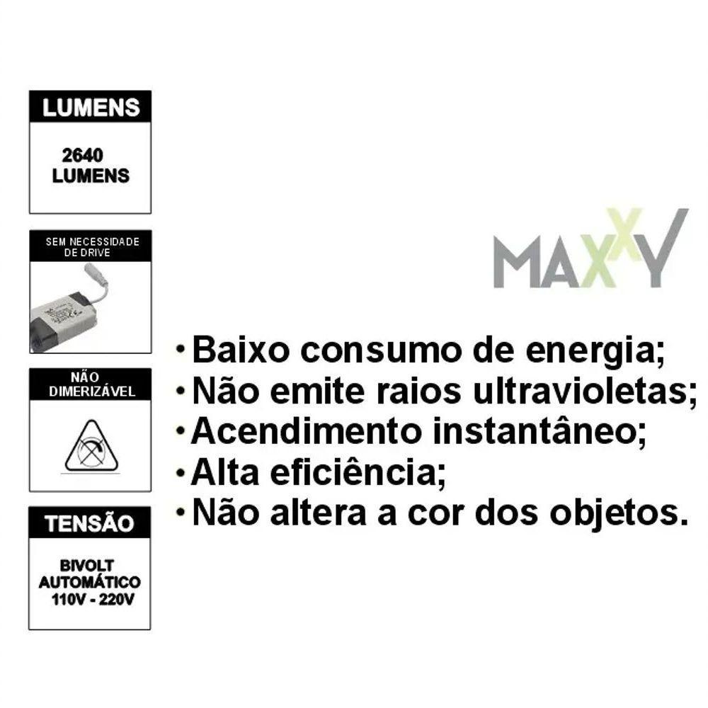 Painel De Led De Sobrepor Quadrado 24w 6500k Max-3246 - 3