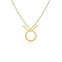 Colar Personalizado Signo De Touro Folheado Em Ouro 18k - 1