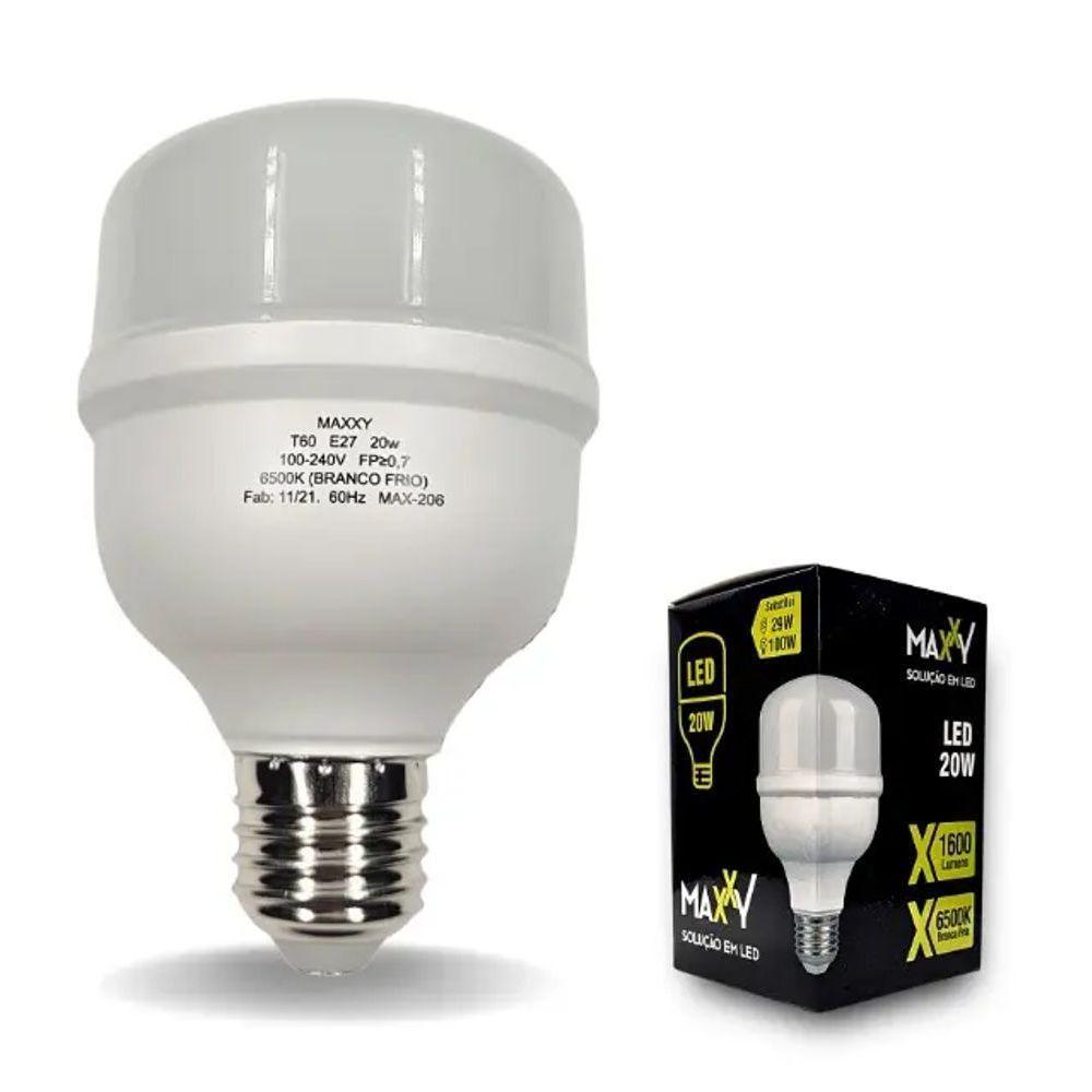 Kit Com 5 Lâmpada Led Bulbo 20w 6500k Max-0206 - 2
