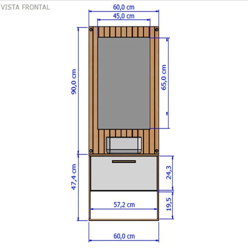 Conjunto Para Banheiro Zenit Naturalle Titanium - 6
