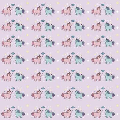 Papel De Parede Infantil Casal Unicórnio