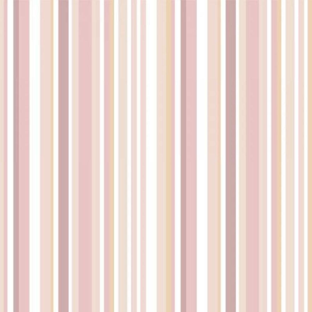 Papel De Parede Listrados Rosa Pastel - 1