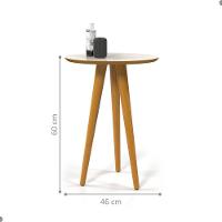 Mesa Lateral 4601 Pés Palito Sala Off White Freijó - 2
