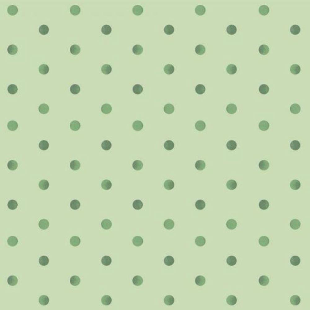 Papel De Parede Infantil Bolinhas Verde Degrade - 1
