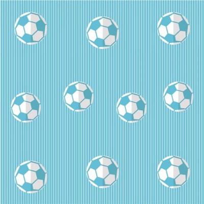 Papel De Parede Infantil Futebol Azul