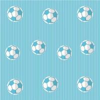 Papel De Parede Infantil Futebol Azul - 1