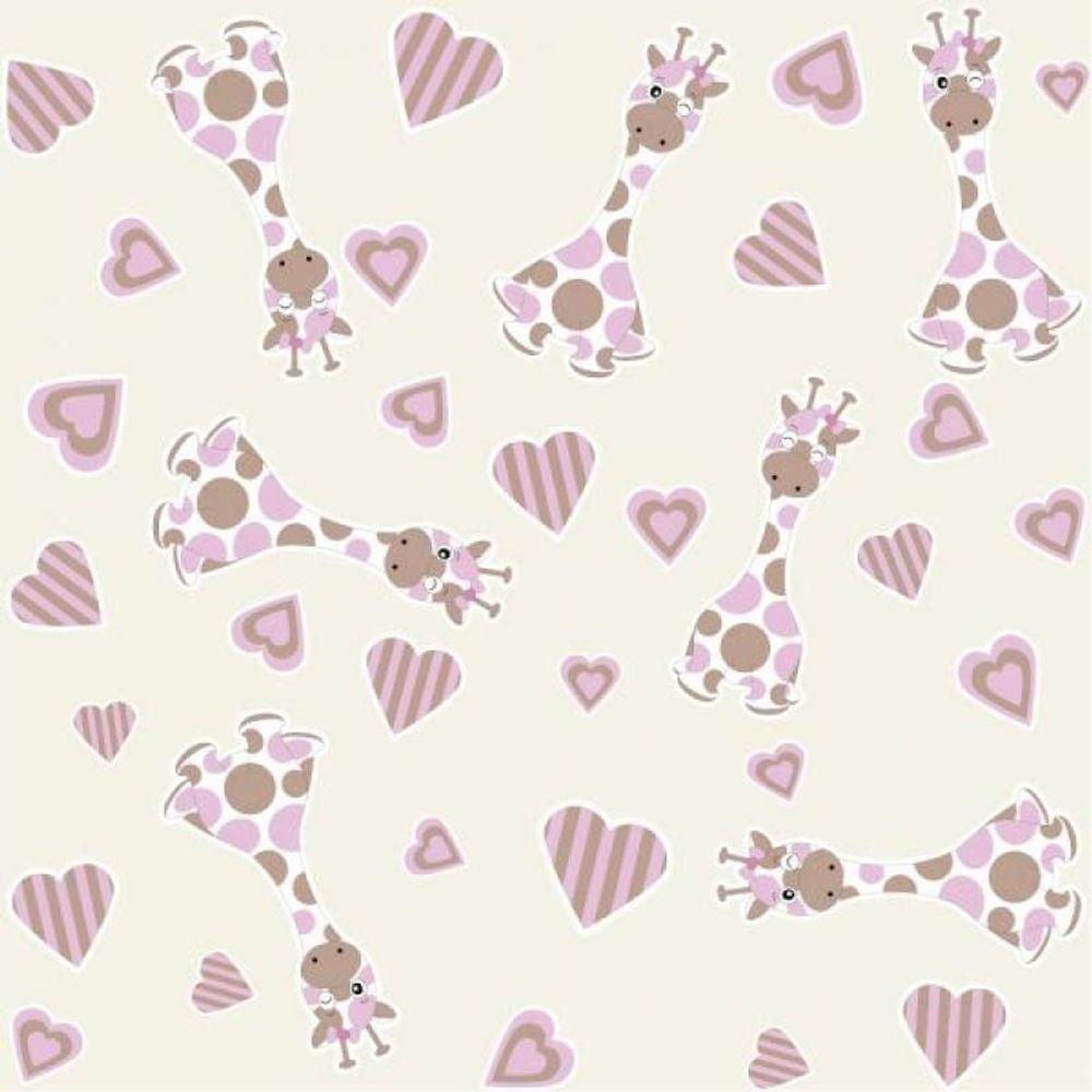 Papel De Parede Infantil Girafa Menina - 1